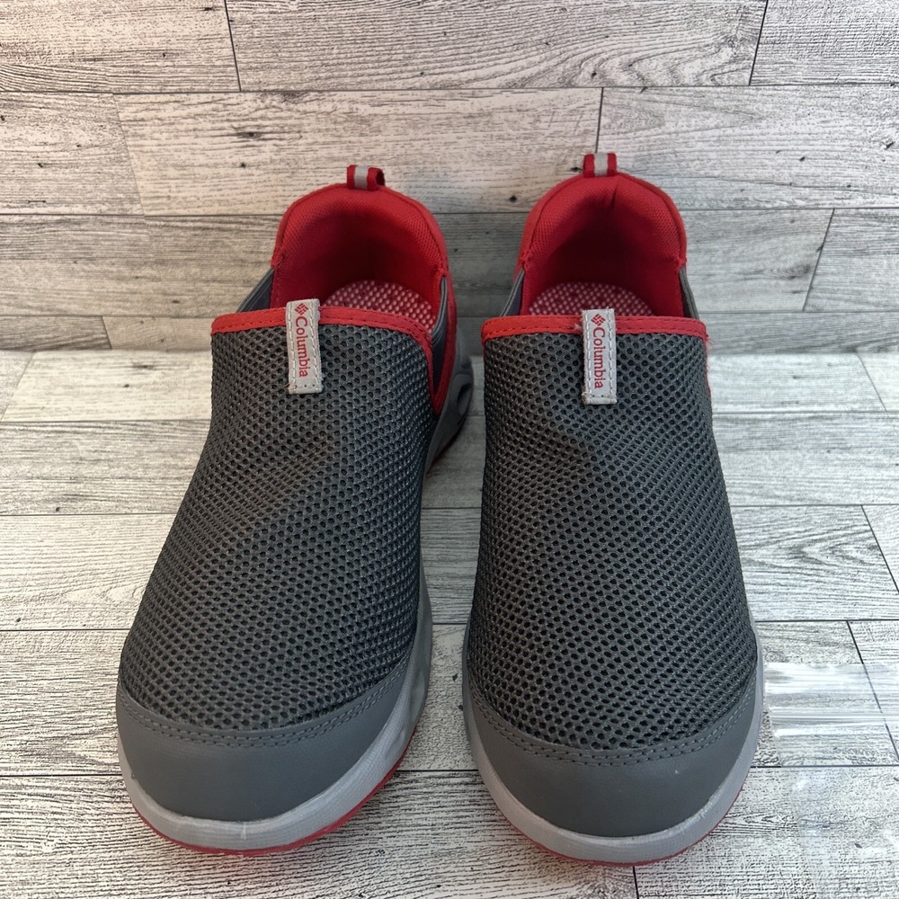 Columbia Gray Red Unisex Big Kid  Slip‎ On Moccaswim Water Techlite Shoe Size 5